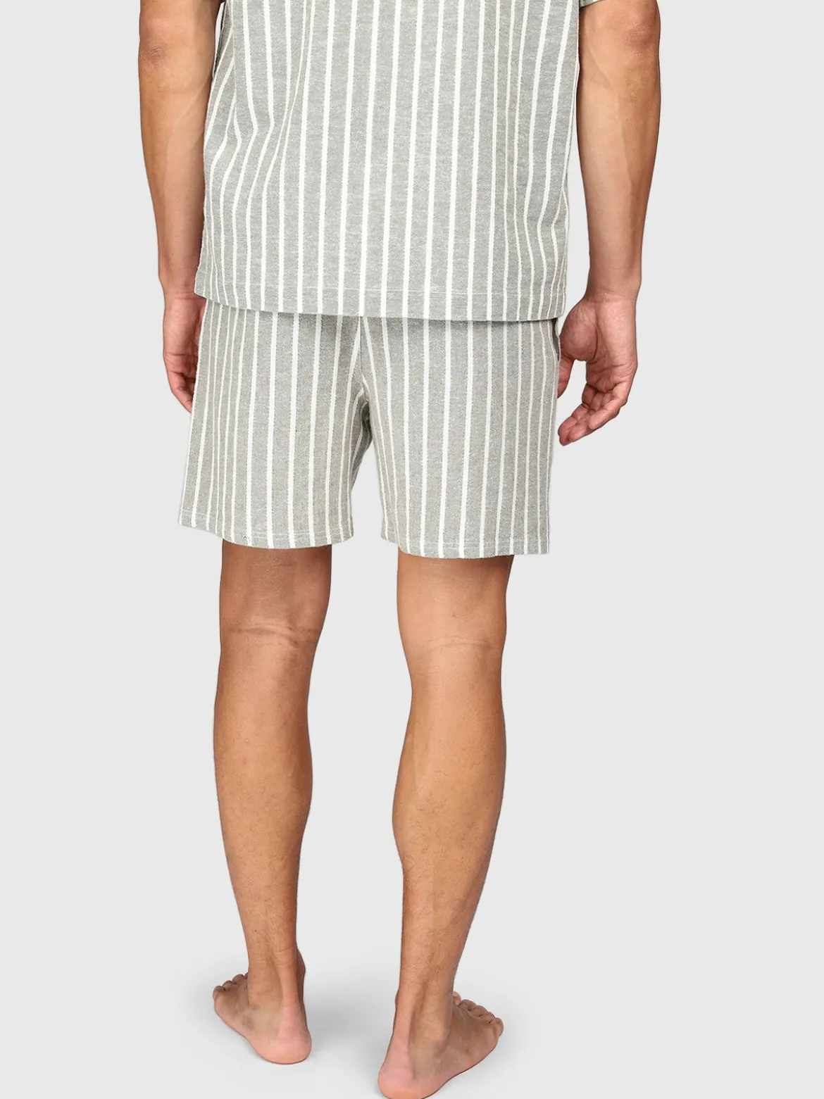 Aiden-Stripe Heren Walk Shorts | Snow