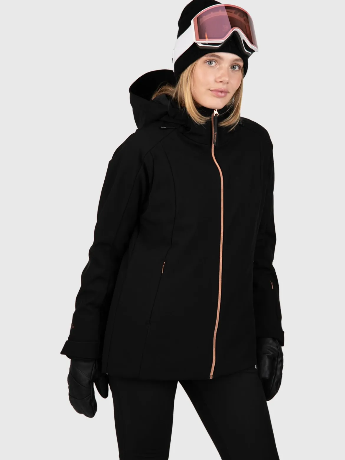 Aria Dames Softshell Ski Jas | Zwart