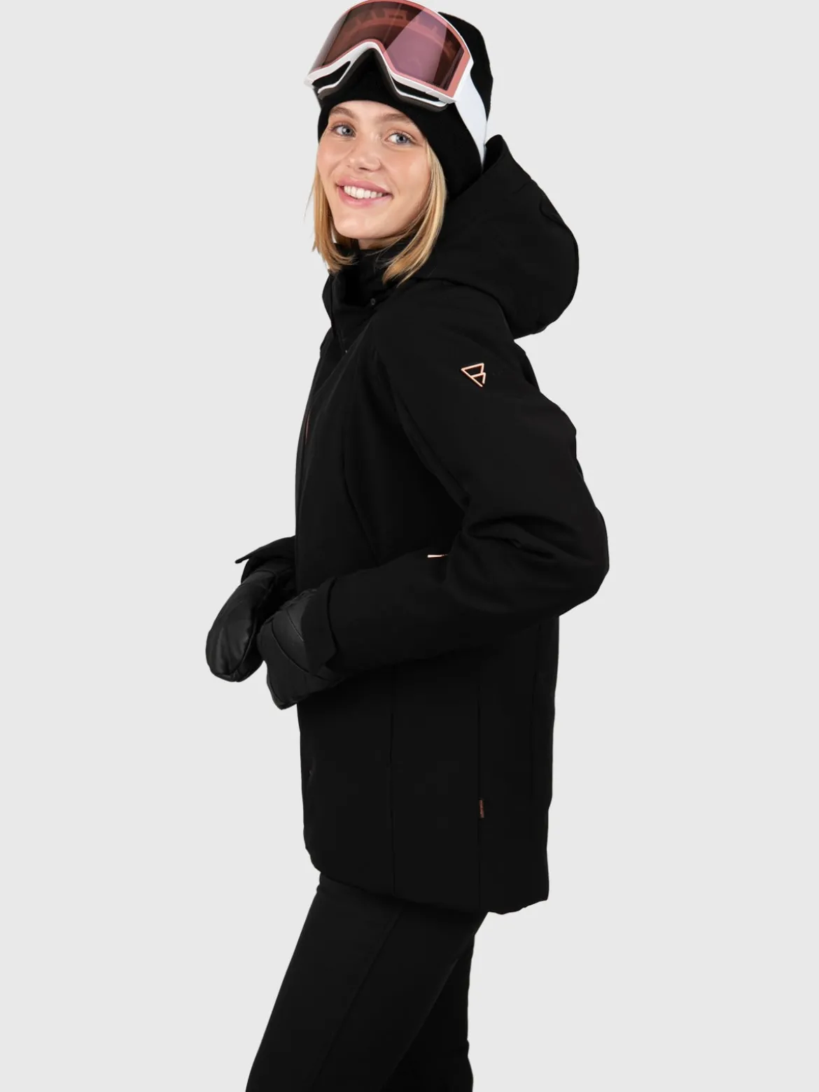 Aria Dames Softshell Ski Jas | Zwart