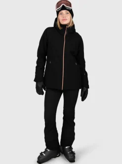 Aria Dames Softshell Ski Jas | Zwart