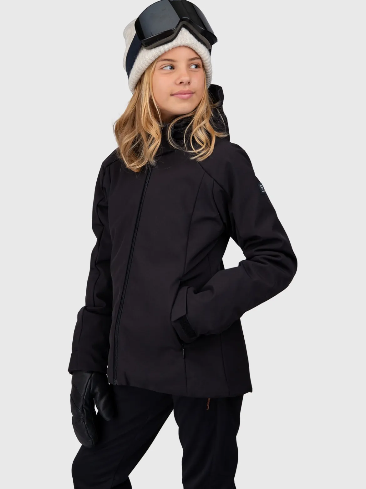 Ariasy Meisjes Softshell Ski Jas | Zwart