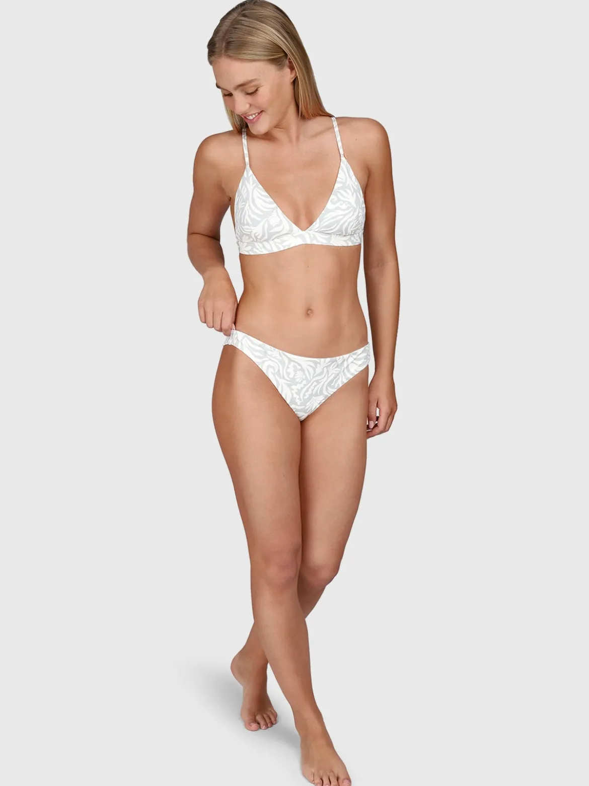 Aurely-Print Dames Bikini | Aqua Grey