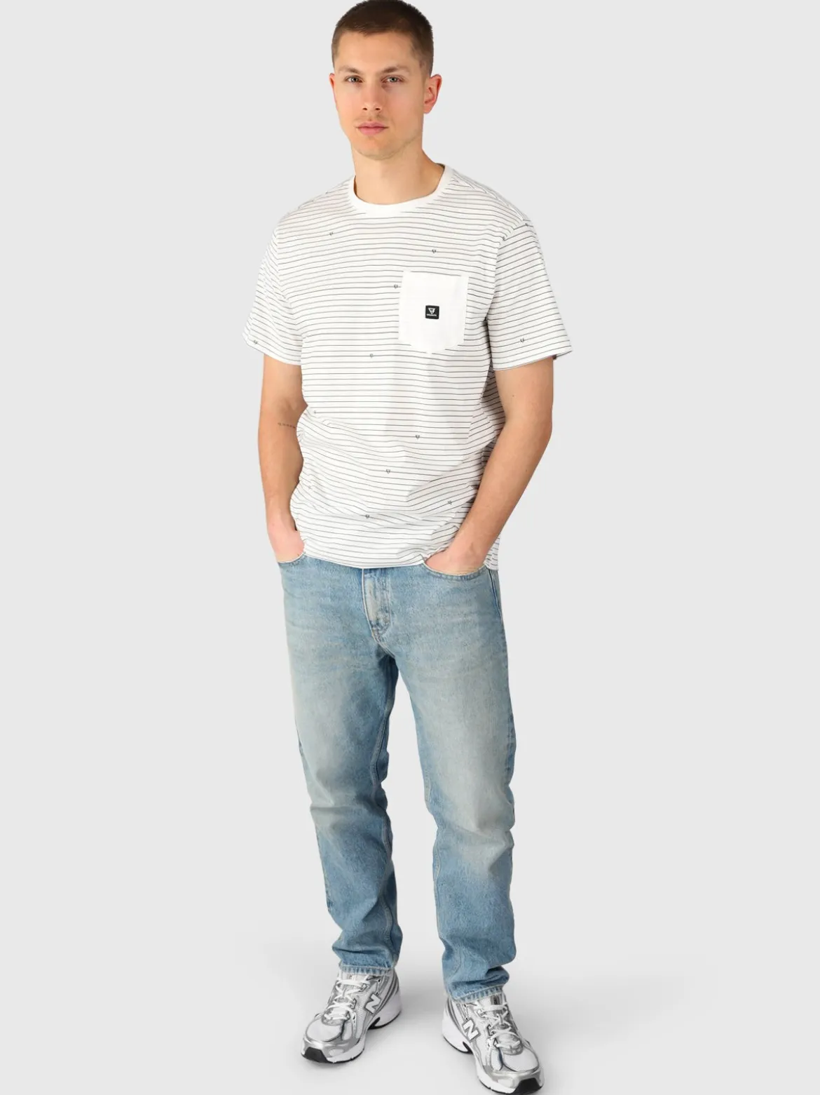 Axle-Stripe Heren T-shirt | Snow