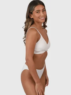 Bella-Broderie Dames Bralette Bikini | Snow