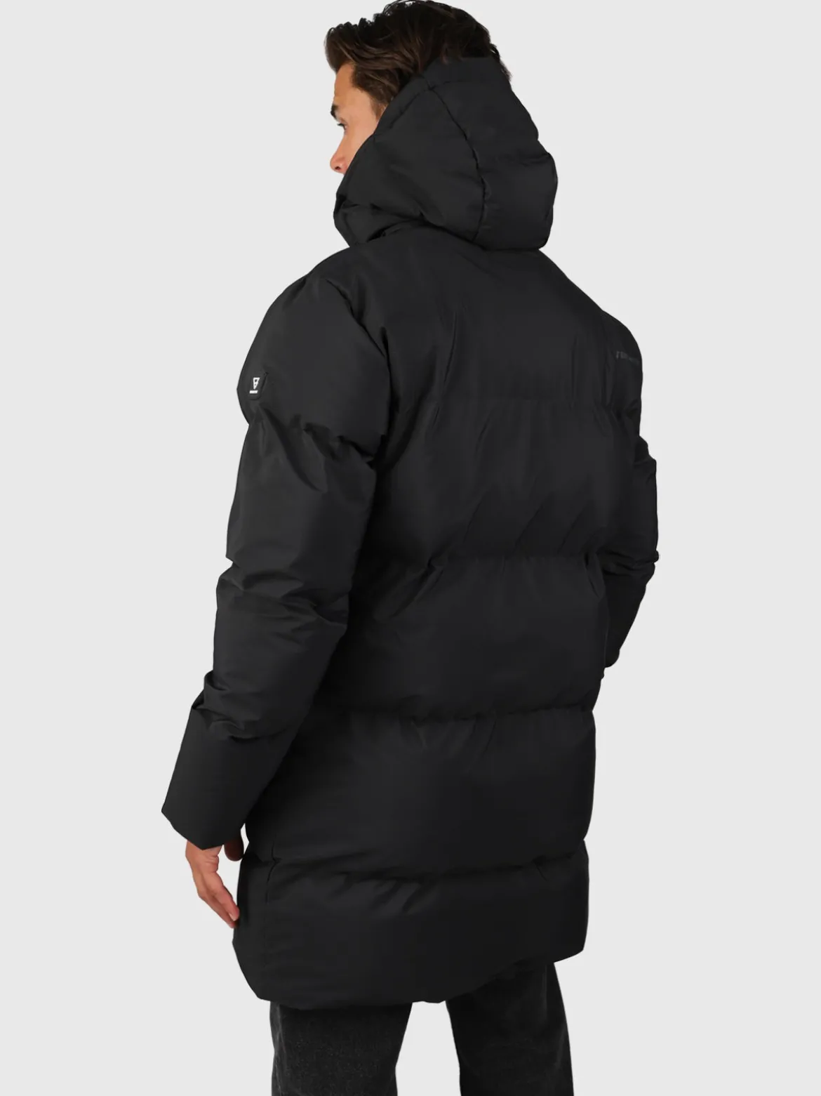 Bigmain Heren Lange Puffer Jas | Zwart