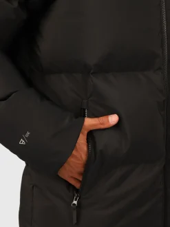 Bigmain Heren Lange Puffer Jas | Zwart