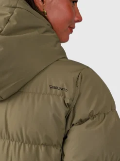 Bigsur Lange Puffer Dames Jas | Dusky Green