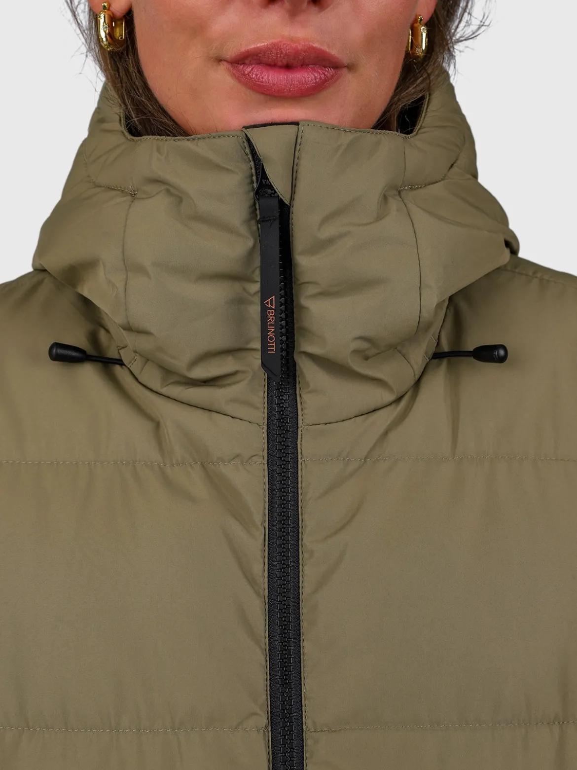 Bigsur Lange Puffer Dames Jas | Dusky Green