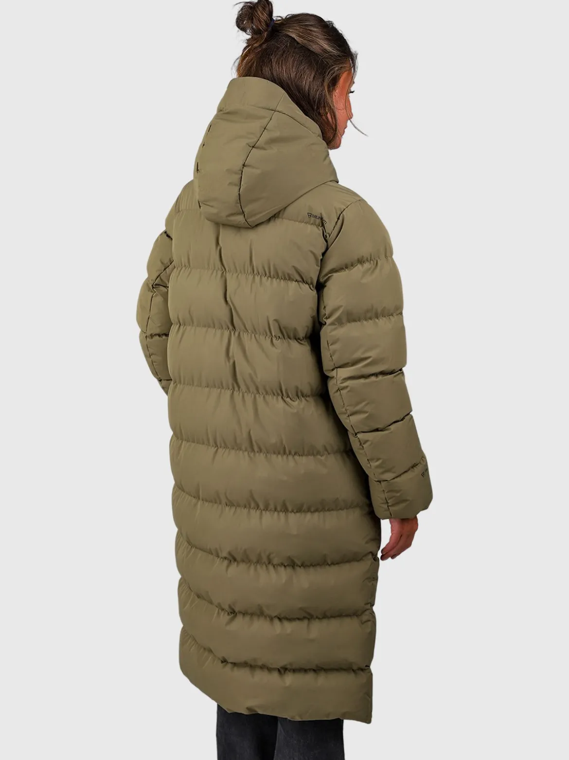 Bigsur Lange Puffer Dames Jas | Dusky Green