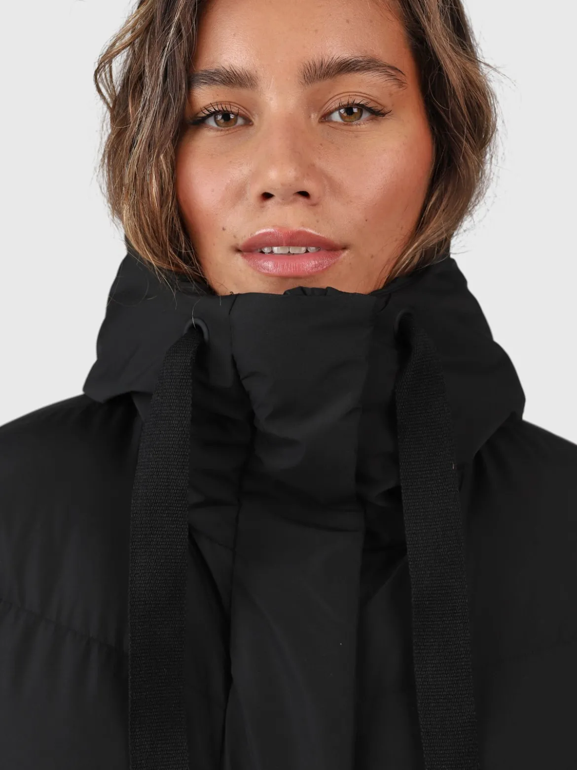 Bigsury Dames Lange Puffer Jas | Zwart