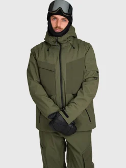 Bodish Men Snow Jacket | Deep Green