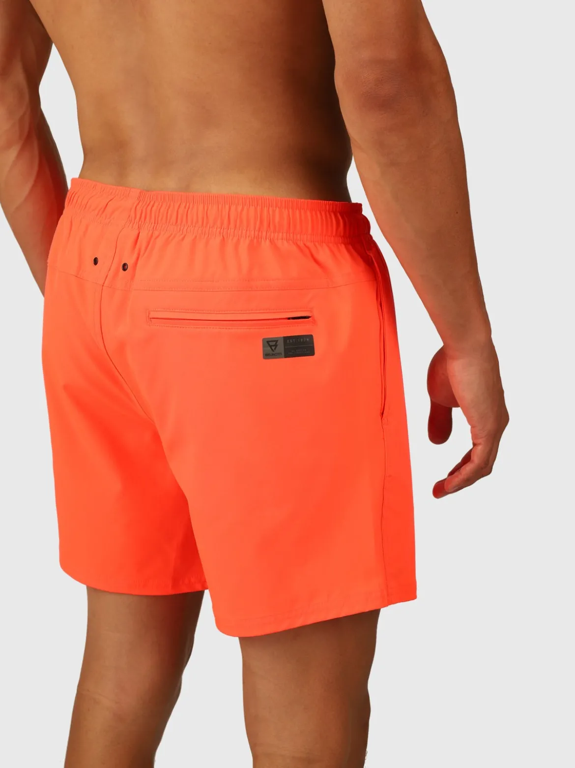 Bru-conic Heren Zwemshort | Neon Oranje