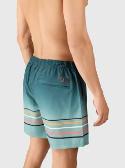 Bru-conic-Stripe Men Swim Shorts | Bottle Green
