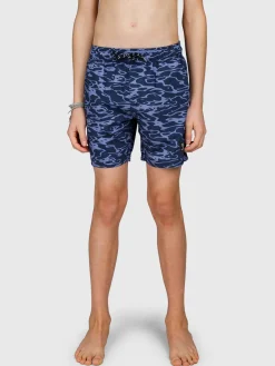 Bru-conicy-Print Jongens Zwem Shorts | Indigo Blue