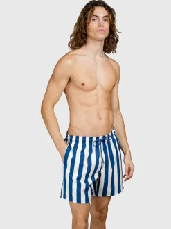 Cester-Big Stripe Heren Swim Shorts | True Navy