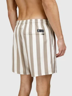 Cester-Big Stripe Heren Swim Shorts | Chinchilla