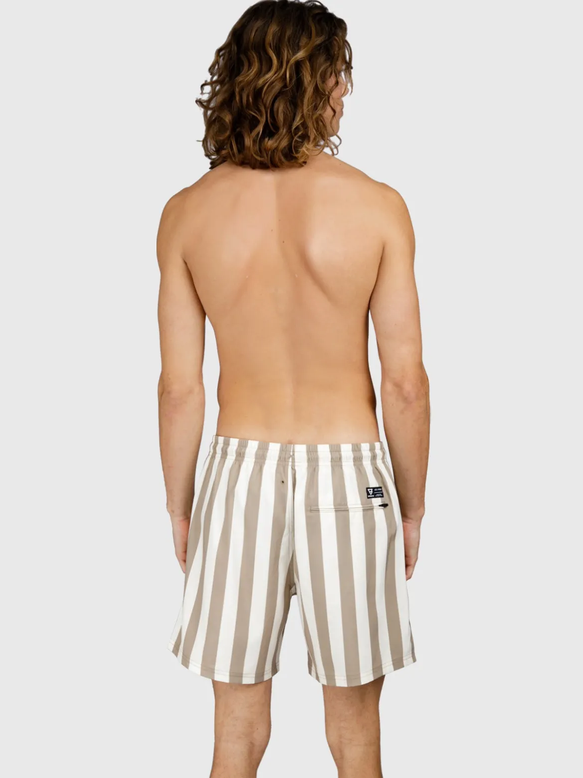 Cester-Big Stripe Heren Swim Shorts | Chinchilla