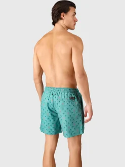Cester-Mini Heren Swim Shorts | Mini Palm Aqua Bottle Green