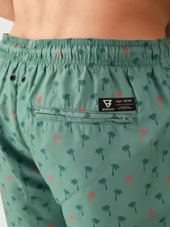 Cester-Mini Heren Swim Shorts | Mini Palm Aqua Bottle Green