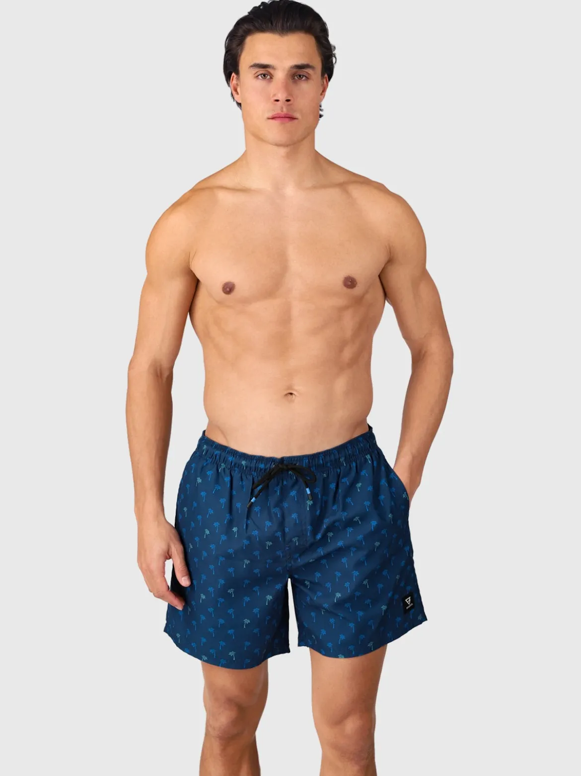 Cester-Mini Heren Swim Shorts | Mini Palm Aqua Night Blue