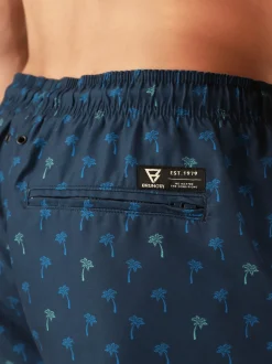 Cester-Mini Heren Swim Shorts | Mini Palm Aqua Night Blue