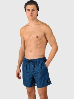 Cester-Mini Heren Swim Shorts | Mini Palm Aqua Night Blue