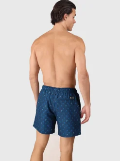 Cester-Mini Heren Swim Shorts | Mini Palm Aqua Night Blue