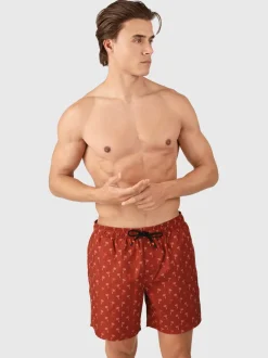 Cester-Mini Men Swim Shorts | Mini Palm Aqua Arabian Spice
