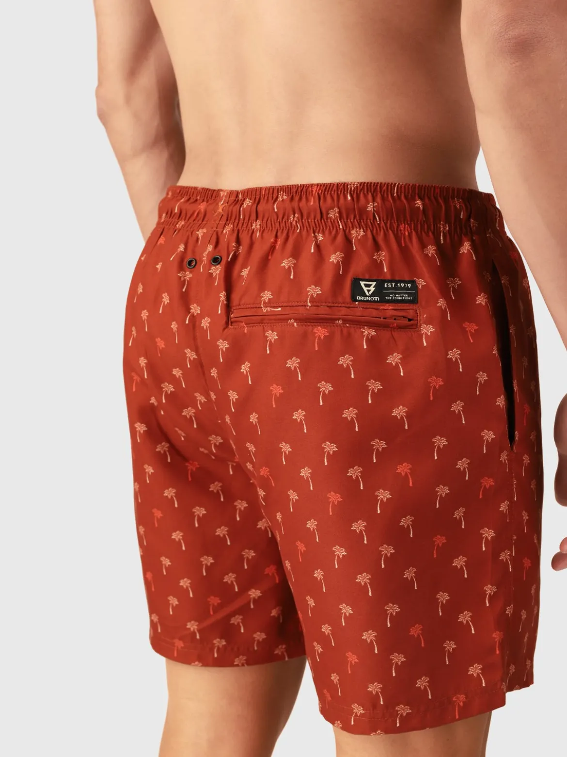 Cester-Mini Men Swim Shorts | Mini Palm Aqua Arabian Spice