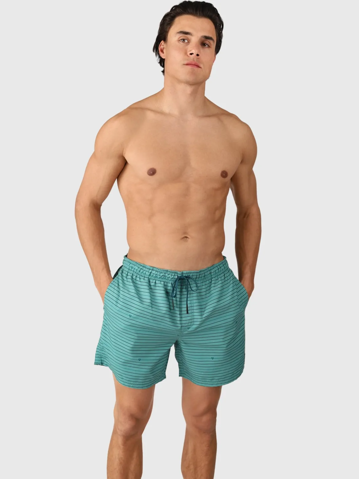 Cester-Stripe Heren Zwemshort | Bottle Green