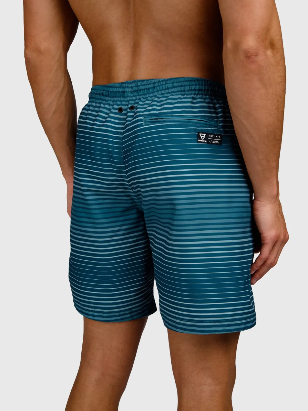 Cester-Stripe Heren Zwemshort | Mist