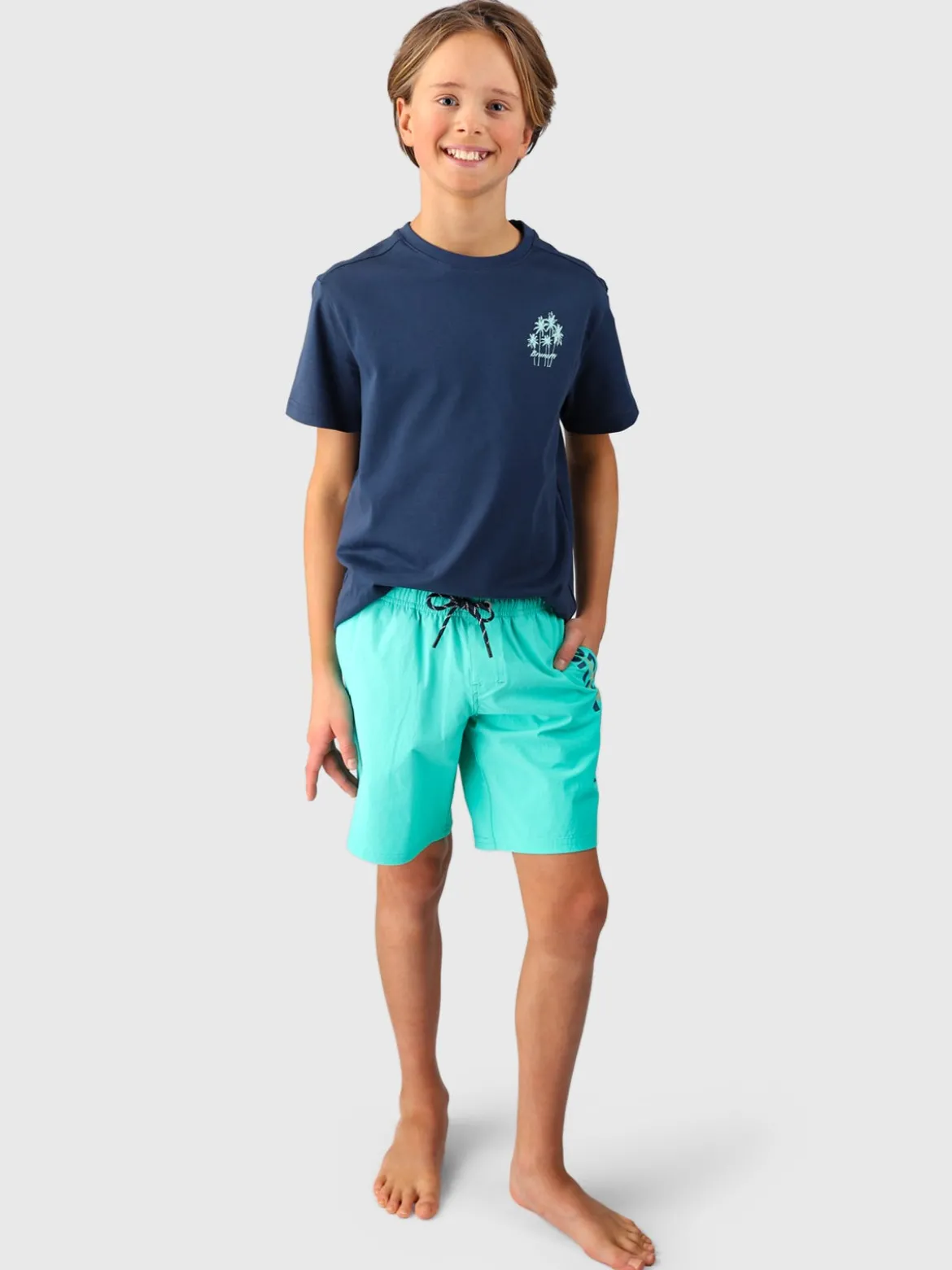 Cestery Boys Swim Shorts | Caribean Green