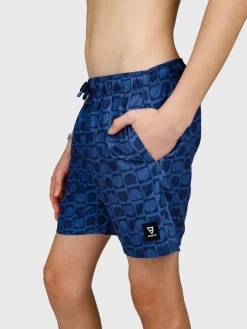 Cestery-Mini Jongens Swim Shorts | Indigo Blue