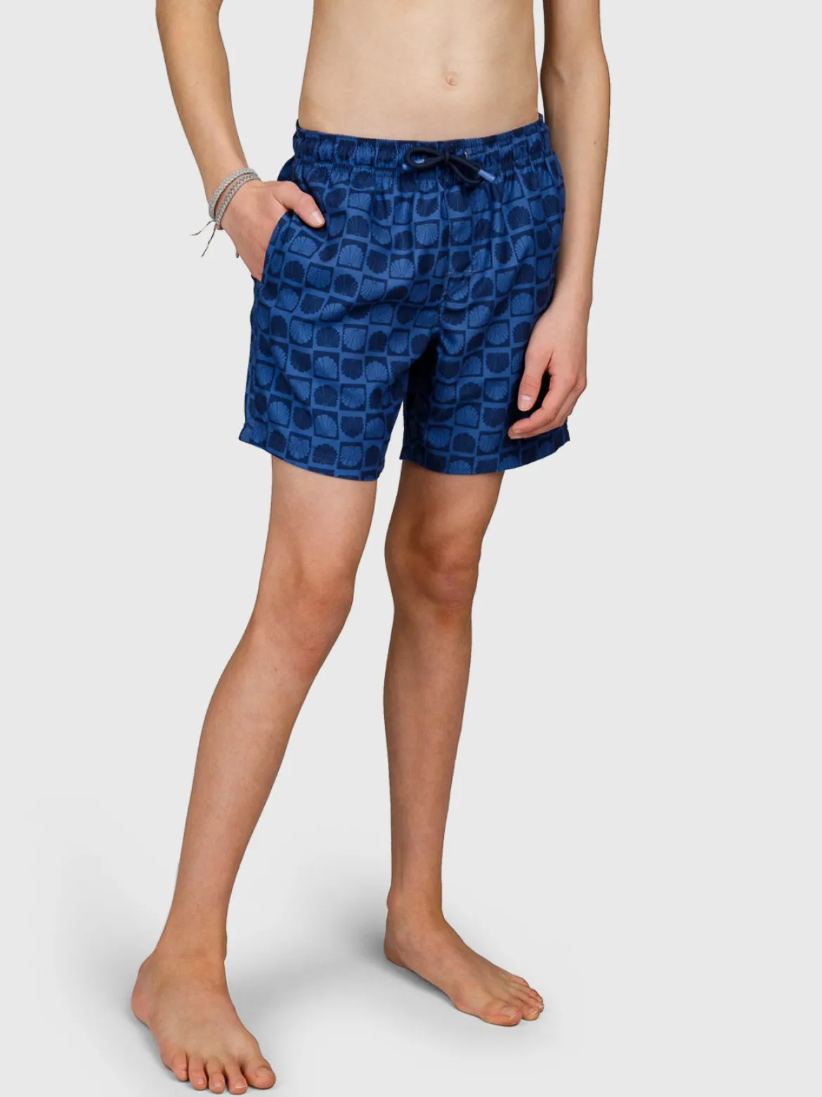 Cestery-Mini Jongens Swim Shorts | Indigo Blue