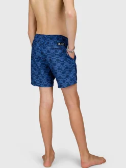 Cestery-Mini Jongens Swim Shorts | Indigo Blue