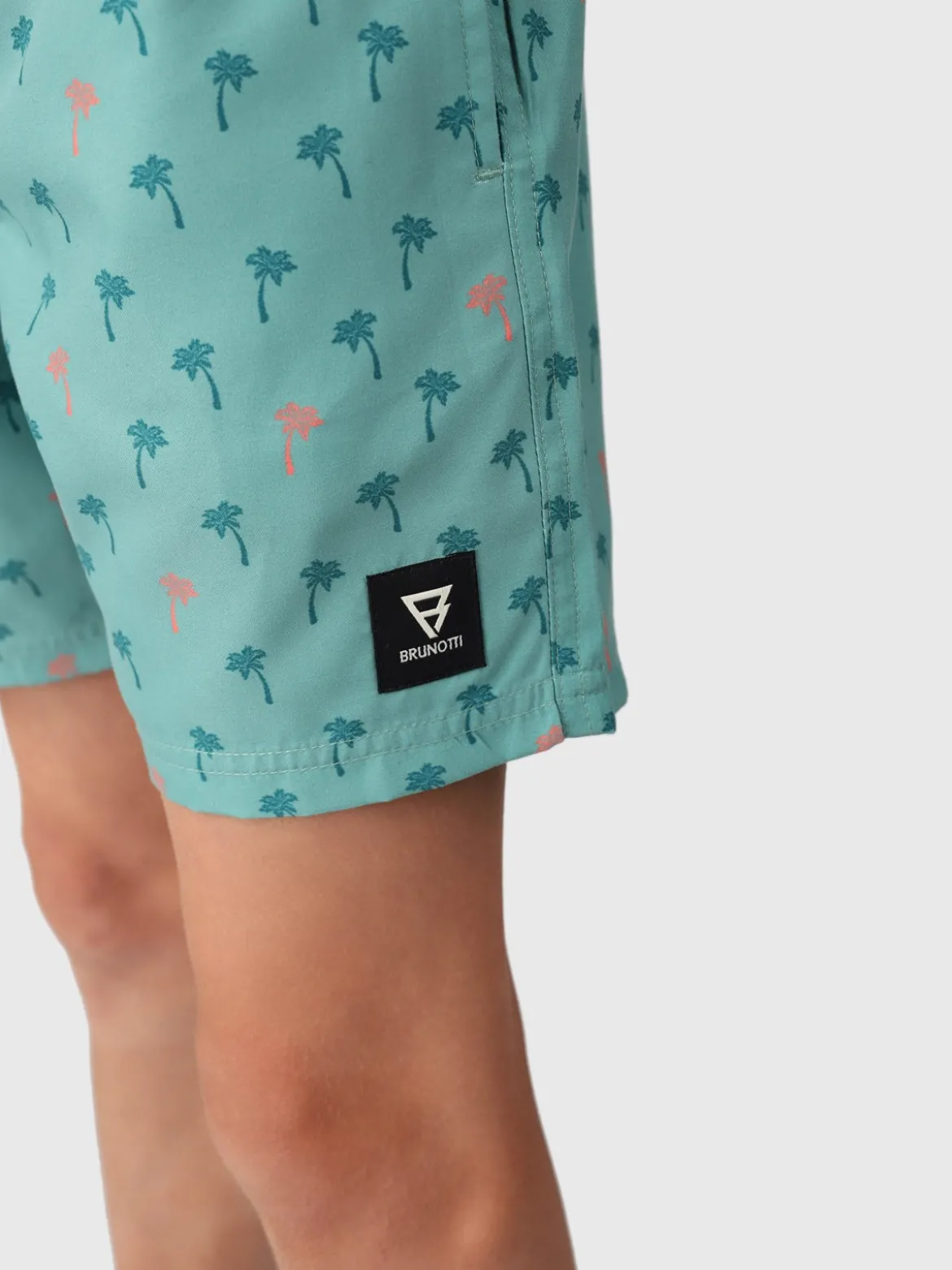 Cestery-Palm Boys Swim Shorts | Bottle Green