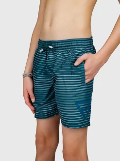 Cestery-Stripe Jongens Zwemshort | Mist