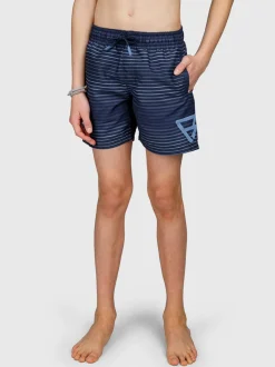 Cestery-Stripe Jongens Zwemshort | Indigo blue