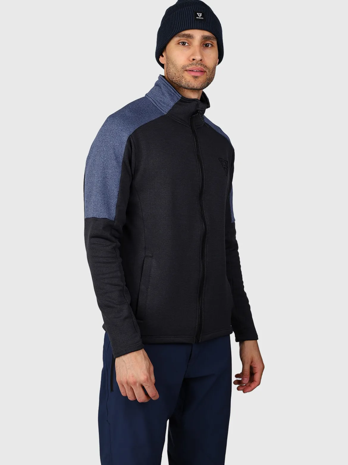 Daronst-Zip Heren Fleece | Zwart