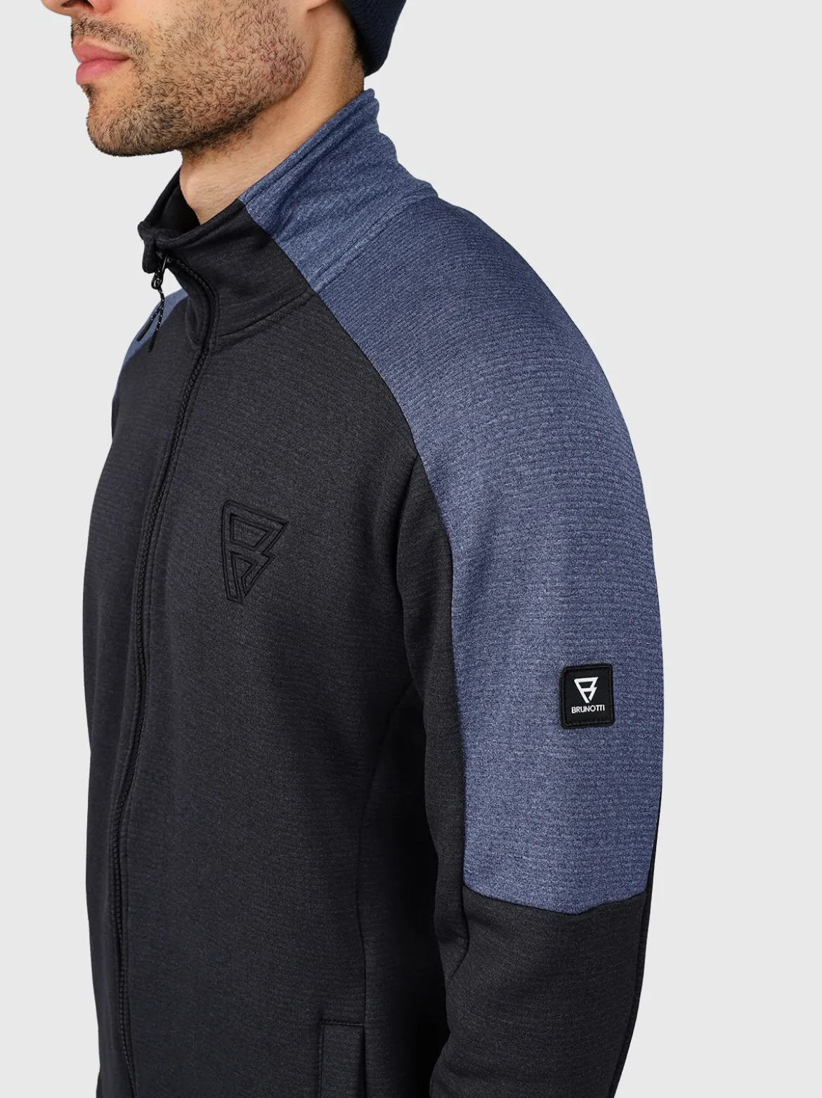 Daronst-Zip Heren Fleece | Zwart