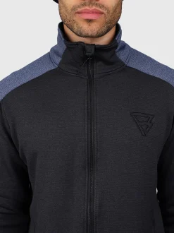 Daronst-Zip Heren Fleece | Zwart