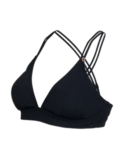 Delphinia-Rib Dames Bikini Top | Zwart
