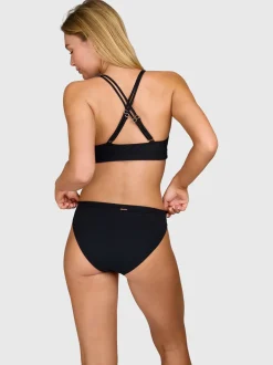 Delphinia-Rib Dames Bikini Top | Zwart