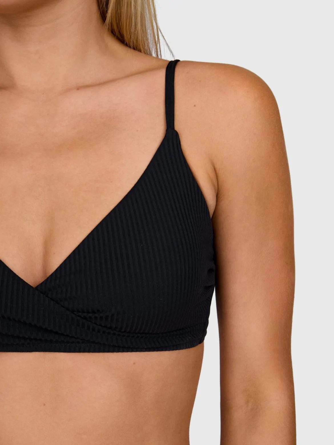 Diamia-Rib Dames Bikini Top | Zwart