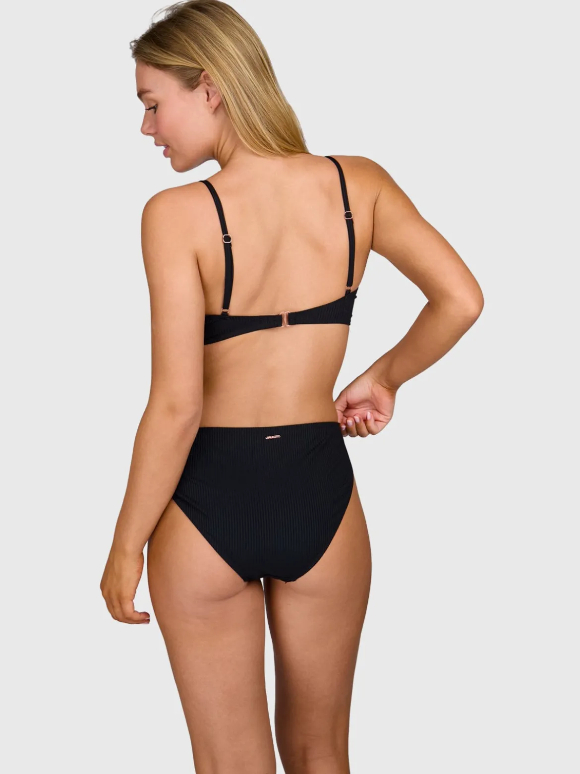 Diamia-Rib Dames Bikini Top | Zwart