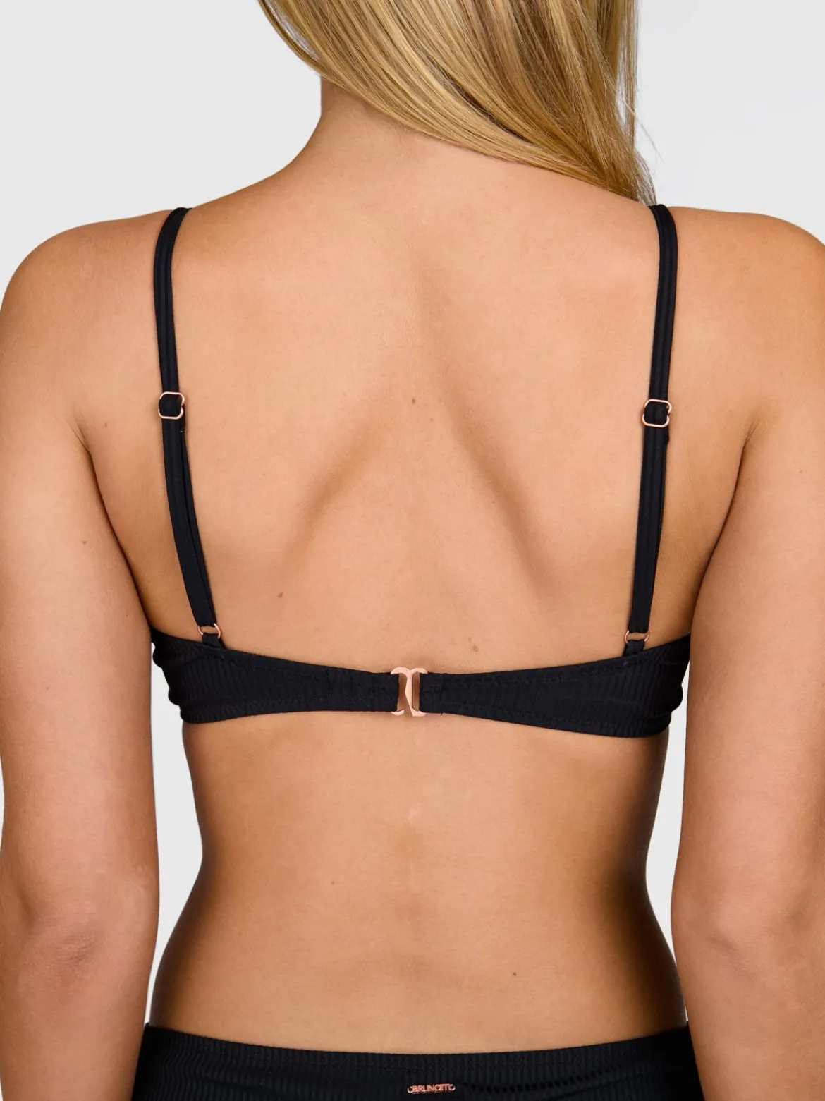 Diamia-Rib Dames Bikini Top | Zwart