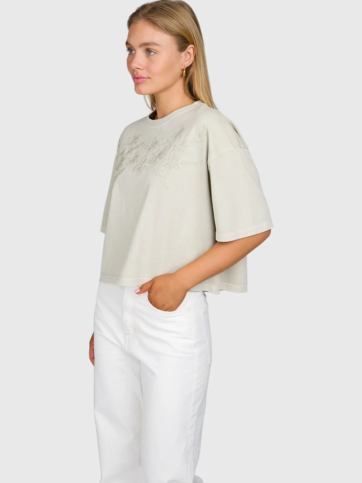 Dilola Dames T-shirt | Feather Grey