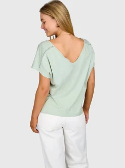 Duya Dames T-shirt | Aqua Grey