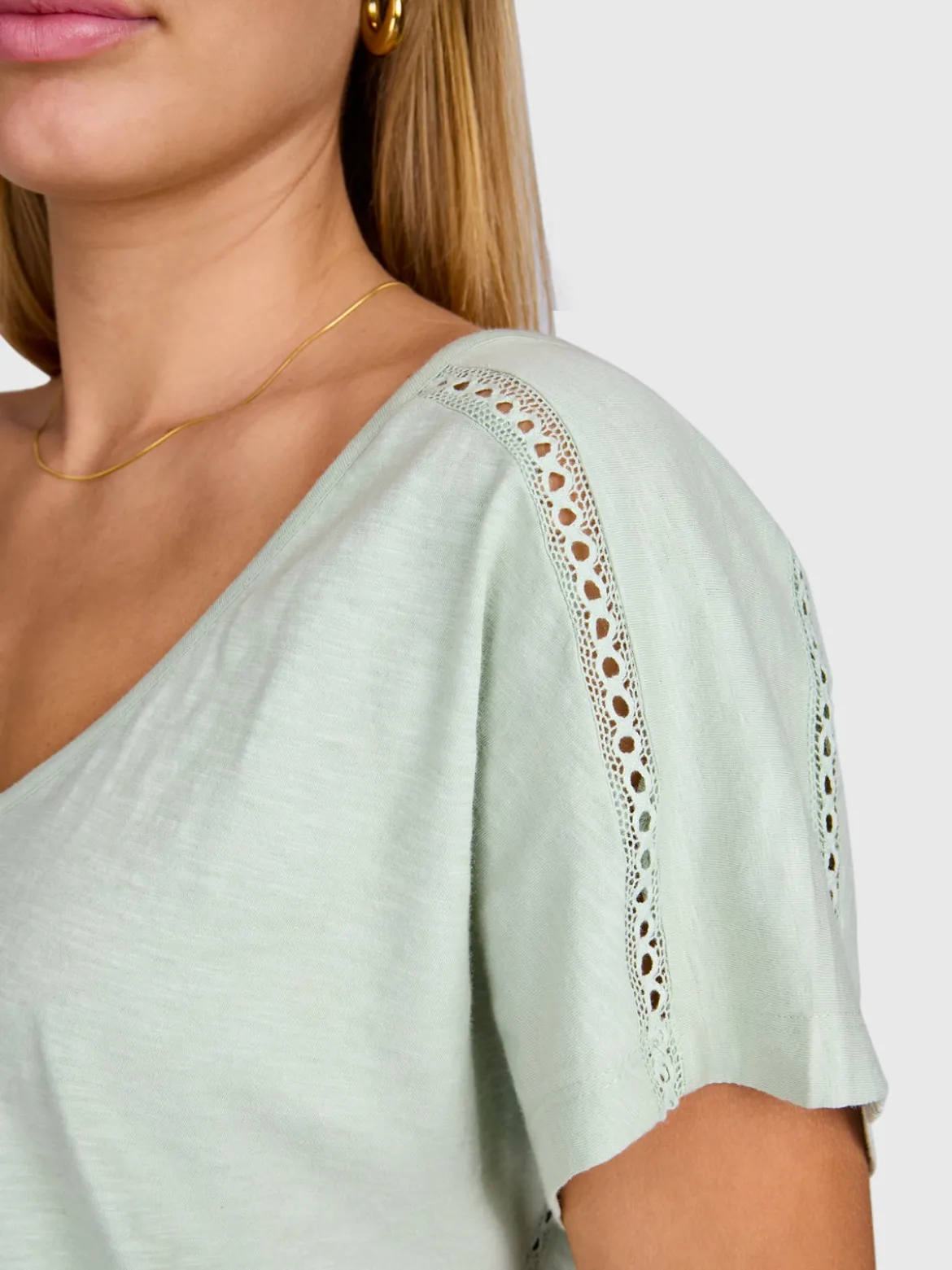 Duya Dames T-shirt | Aqua Grey