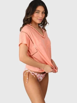 Duya Women T-shirt | Peach